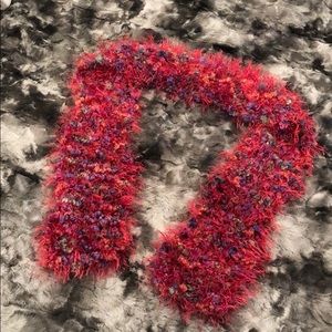 Pink Knitted Scarf - Handmade New